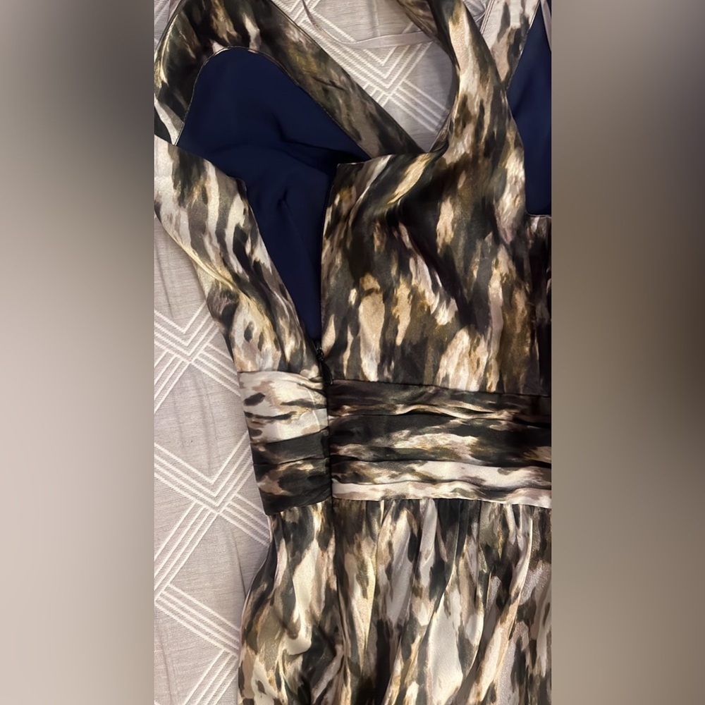 Marc New York Navy and Metallic a line knee length abstract pattern tank dress 6 - Picture 9 of 9